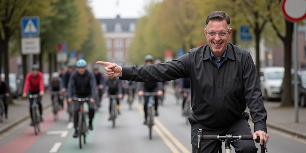 Hermann Meyer auf dem Fahrrad