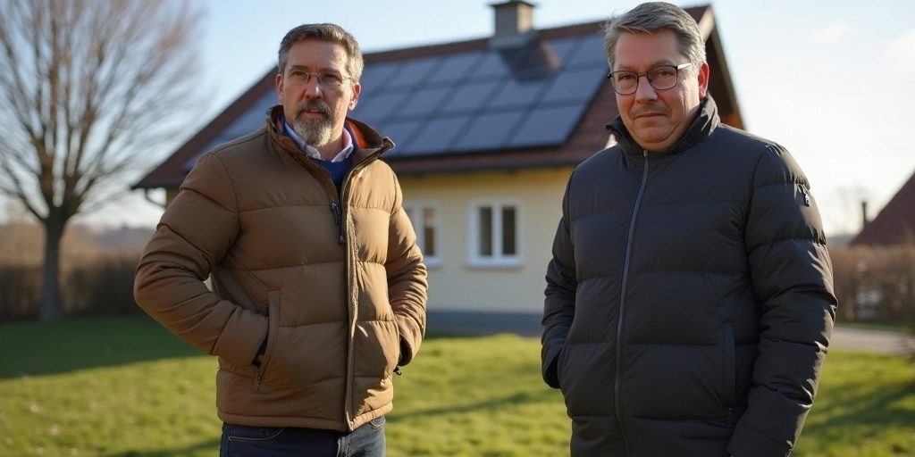 Frank Weyhers und Ingo Dorendorf Haus mit PV