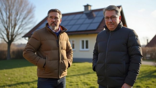 Frank Weyhers und Ingo Dorendorf Haus mit PV
